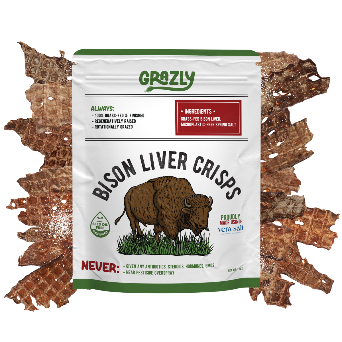 Bison Liver Crisps - 100% Grass-Fed/Finished