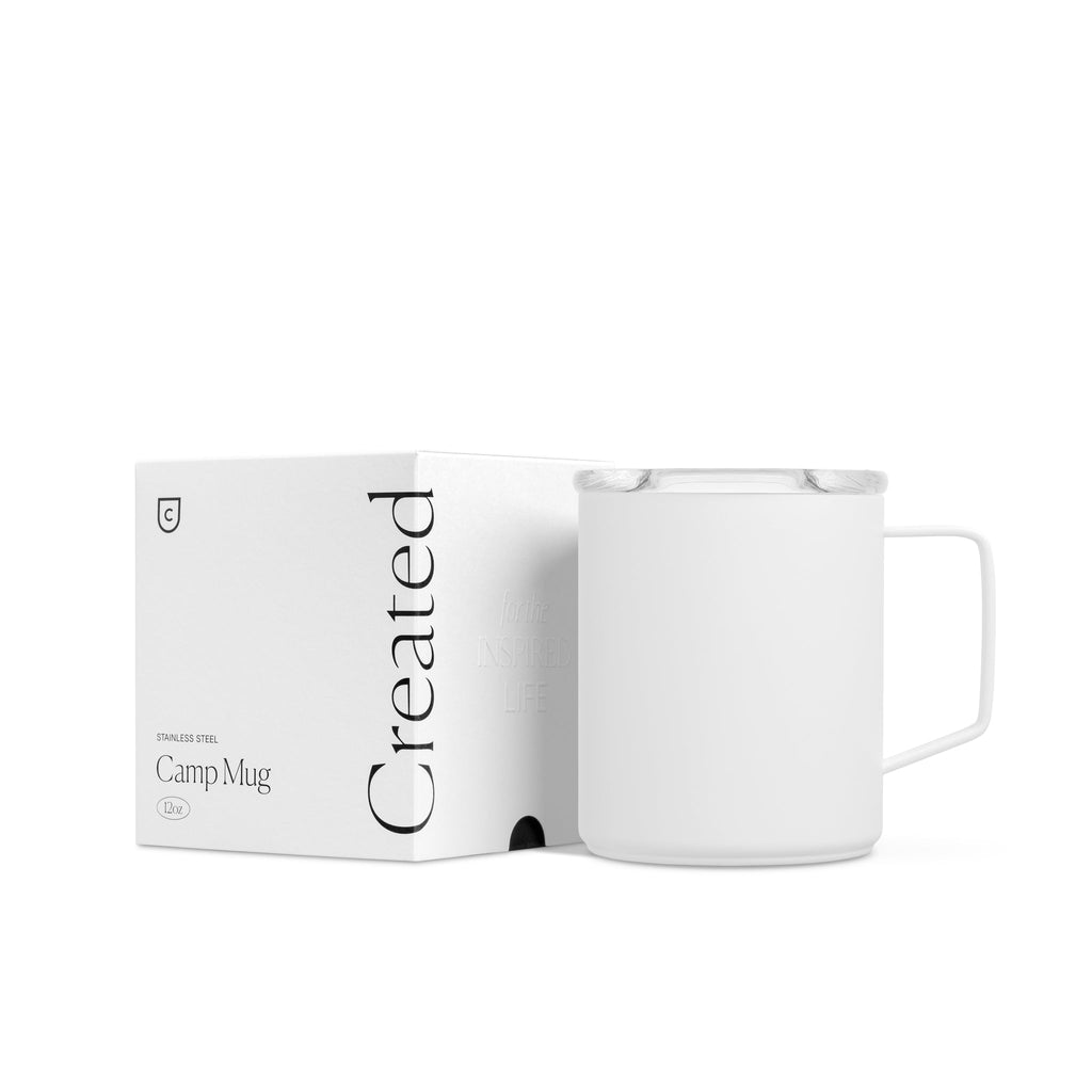 12oz Camp Mug - White