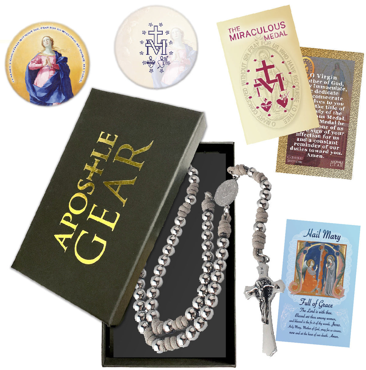 Stainless Steel & Paracord Miraculous Rosary